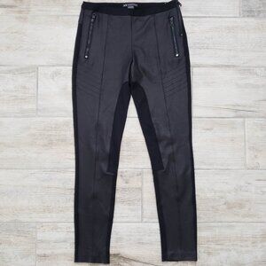 AX Armani Exchange Moto Skinny Pants Women's Low Rise Coated Fabric Panel 2